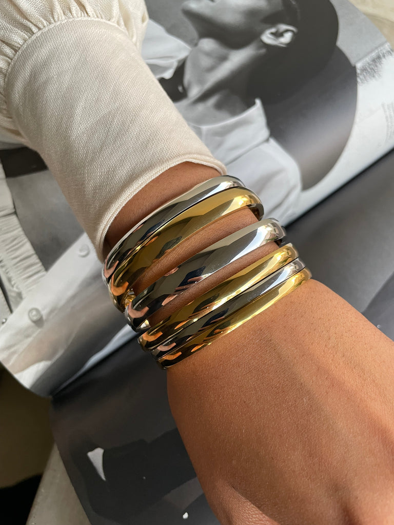 Non Tarnish Gold Bangle Bracelets - Foto 2