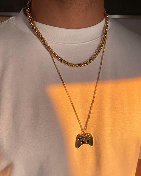 MVP | ZibaMan | Gold/Silver Console Pendant Necklace | Tarnish-Free