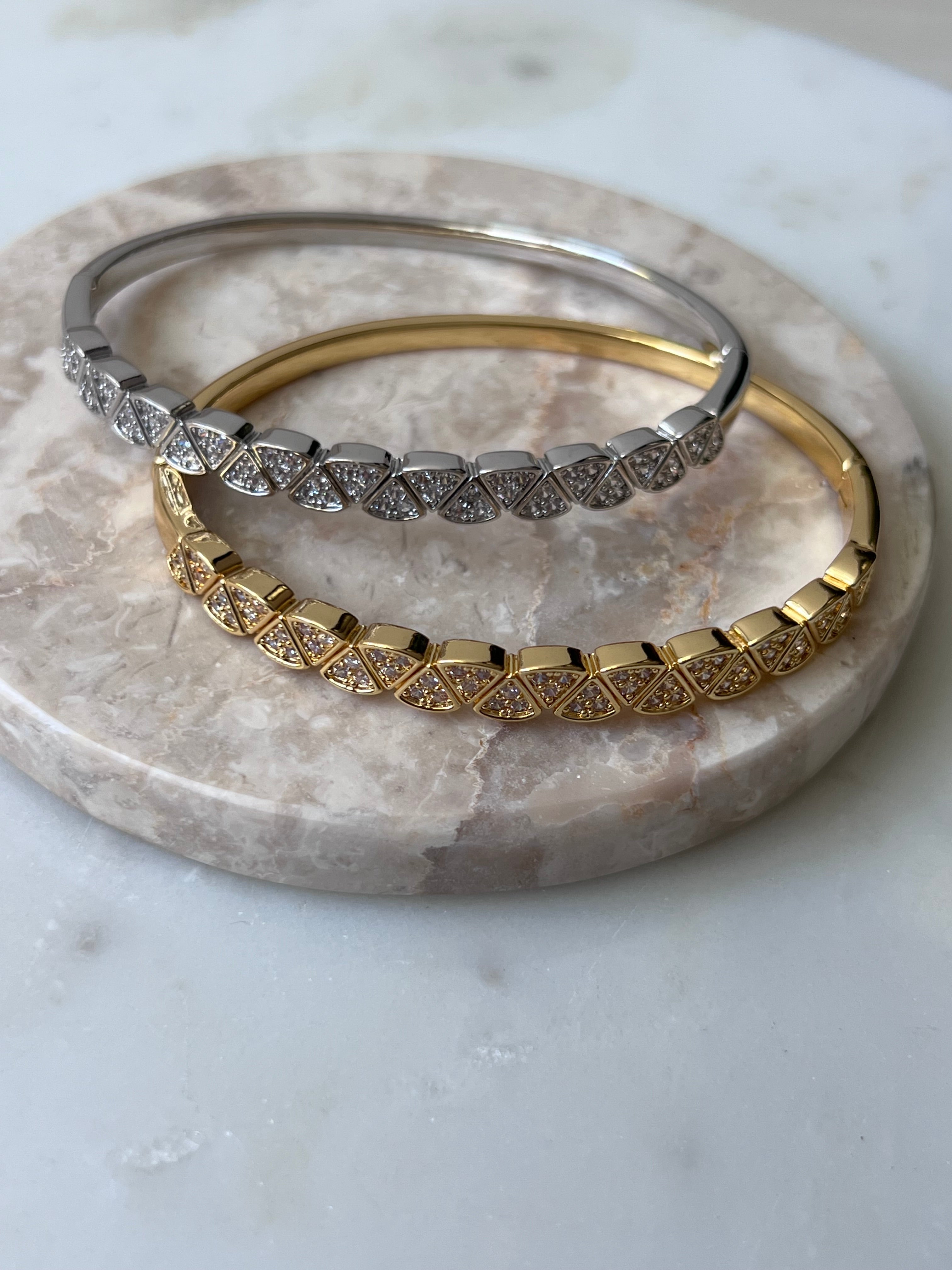 ARABELLA| Gold/Silver Luxury Pavé Bangle