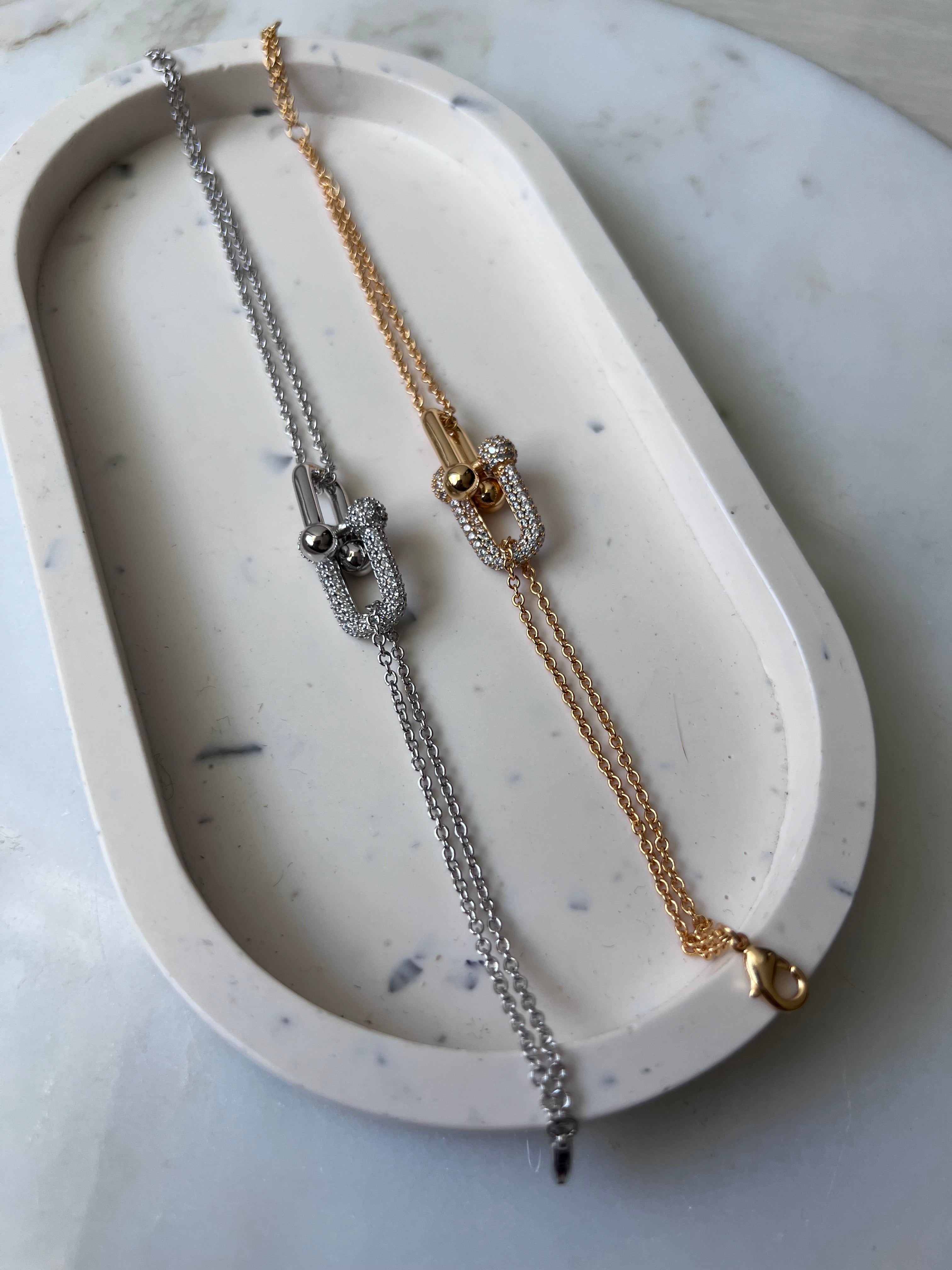 LINK DE LUXE| Gold/Silver Luxury Necklace/Bracelet/Earrings
