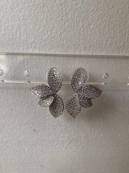 ISABELLA | Jewel Encrusted | Gold/Silver | Flower Halves | Earring