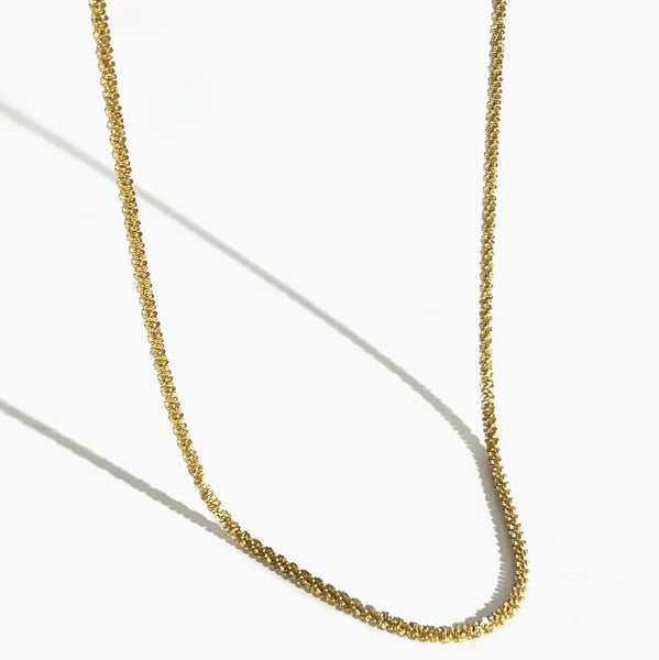 XMAS SHIMMER | Tarnish-Free | Stainless Steel | Gold/Silver Plated | Mesh Tinsel Style Necklace