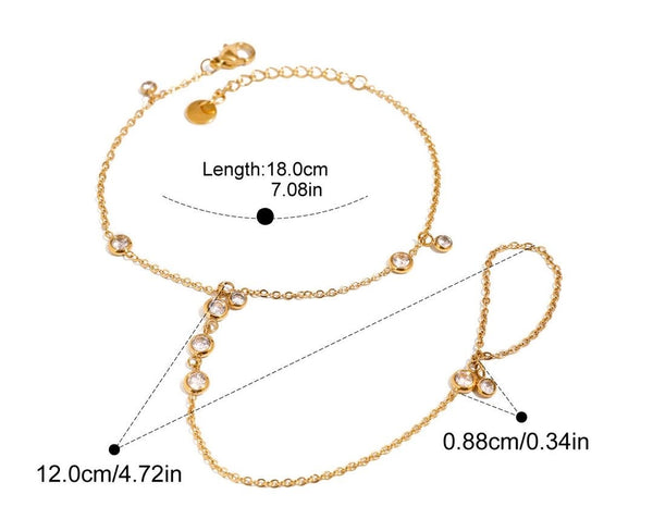 AMMAN | Jeweled Hand Chain | Tarnish Free