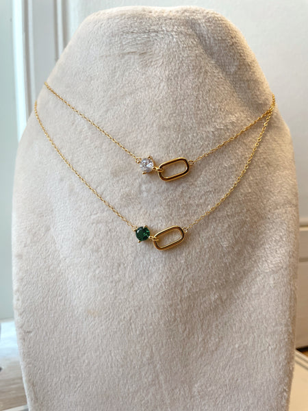 MARZIA | S925 Sterling Silver I 18ct Gold Plated I Cubic Zirconia | Interlinked Necklace