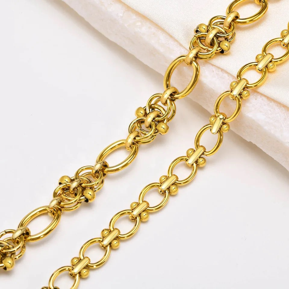 SENSATION | Tarnish Free | Gold Chunky Oval Link | Bracelet
