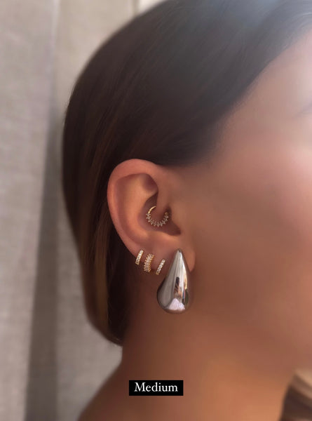 KYLIE | Gold/Silver Plated | Chunky Drop Stud | Earrings | Tarnish Free