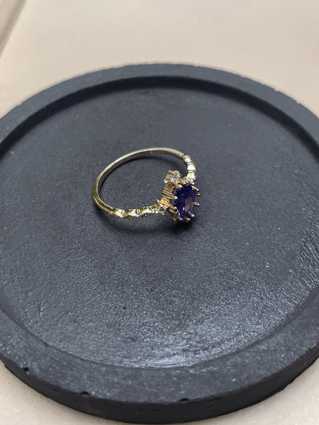 LAVENDER | S925 Sterling Silver I 18k Gold/Platinum Plated I Purple Cubic Zirconia | Ring