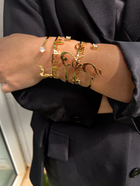 ARABIC NAMES CUFFS I Tarnish Free | Stainless Steel I 18ct gold plated