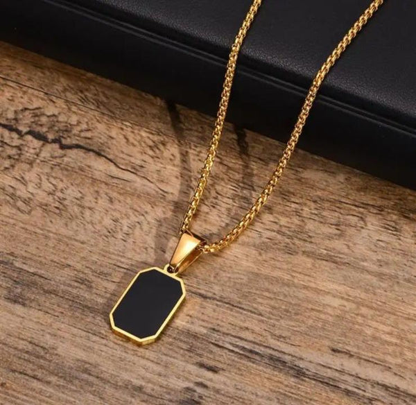 ACE | ZibaMan | Silver/ Gold Box Link Necklace | Tarnish-Free