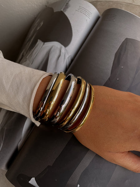 CHLOE | Tarnish Free | Gold/Silver | Plain Bangle