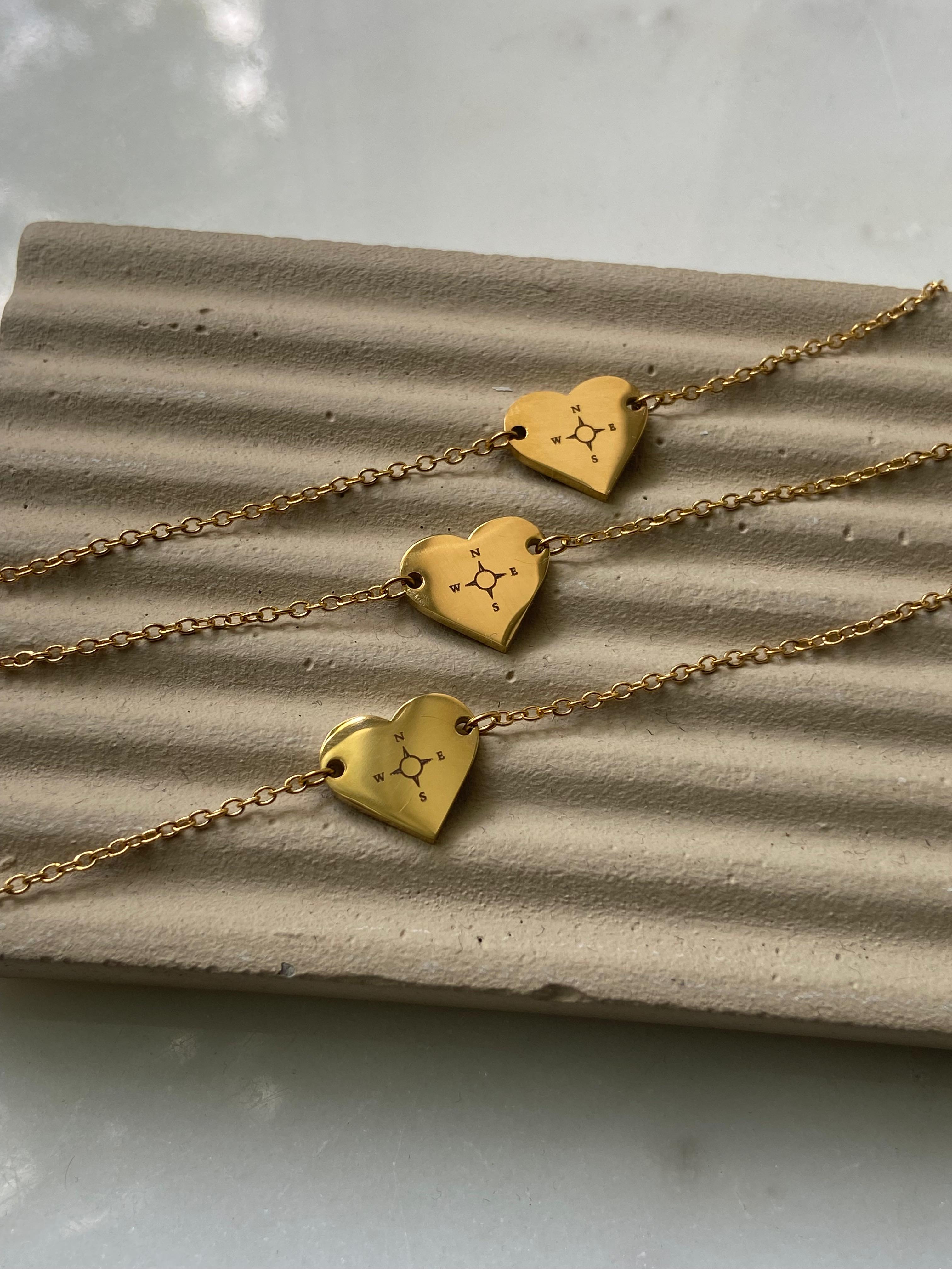 HEARTFELT + ENGRAVING| GOLD/SILVER/ROSE GOLD BRACELET| TARNISH-FREE