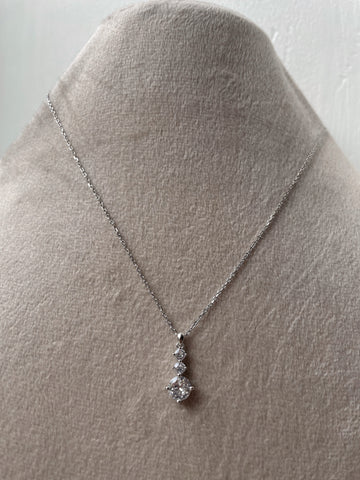 PASCAL | S925 Sterling Silver I 18ct Gold/Platinum Plated I Cubic Zirconia | Pendant Necklace