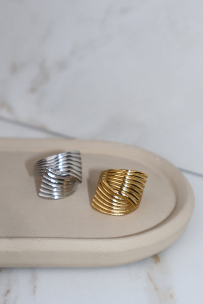 MALIBU RING | Tarnish Free | Adjustable | Gold Hug Ring