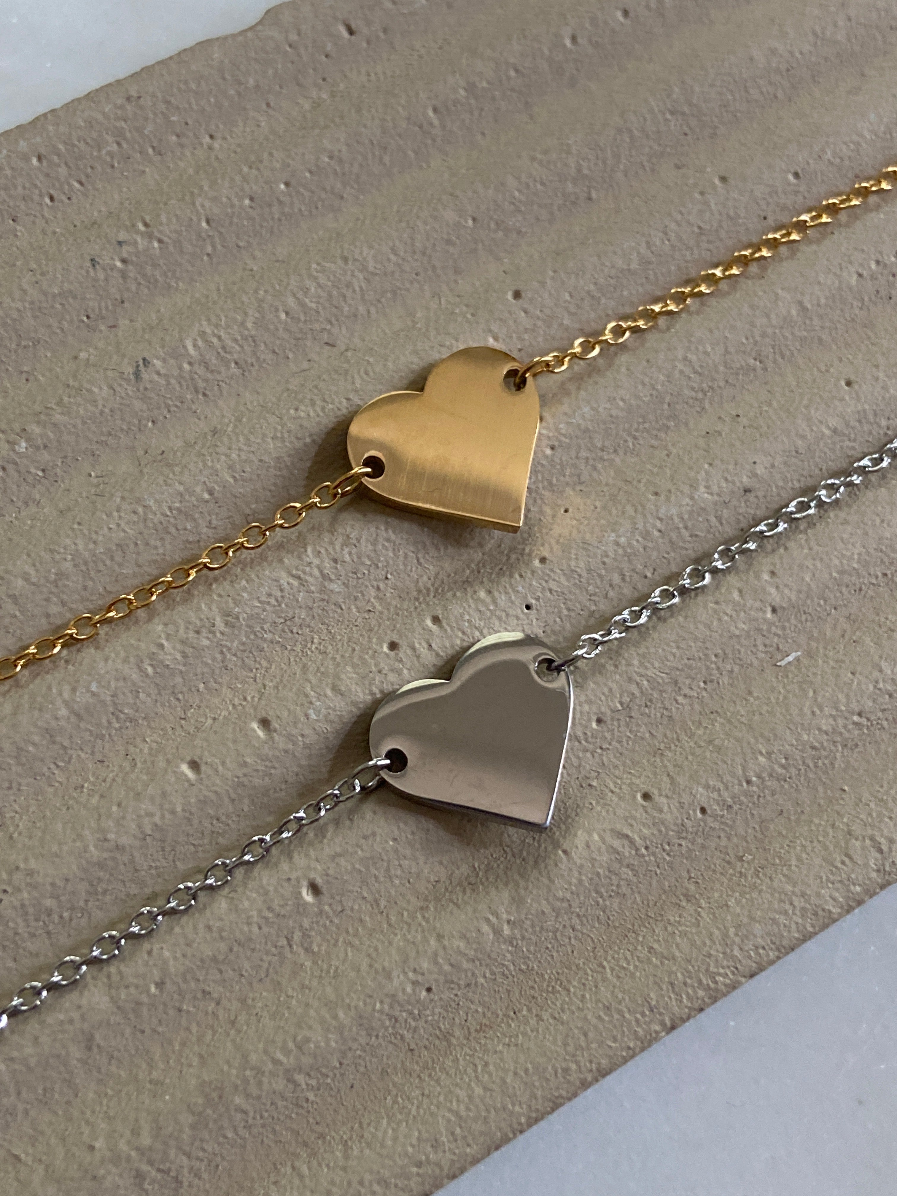 HEARTFELT + ENGRAVING| GOLD/SILVER/ROSE GOLD BRACELET| TARNISH-FREE