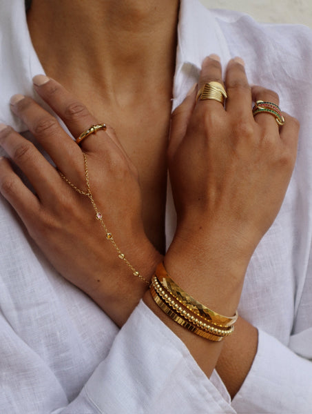 MALIBU RING | Tarnish Free | Adjustable | Gold Hug Ring