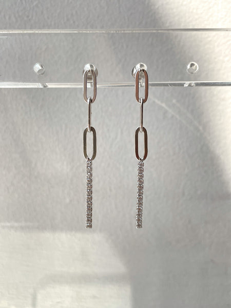 MAY | S925 Sterling Silver | 18k Gold/Platinum Plated I Link and Cubic Zirconia | Earring  hi