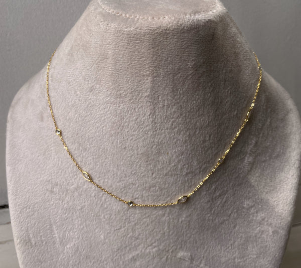 MARQUIS | Tarnish Free | S925 Sterling Silver | 18ct gold/platinum plated | Marquise Stone | Necklace