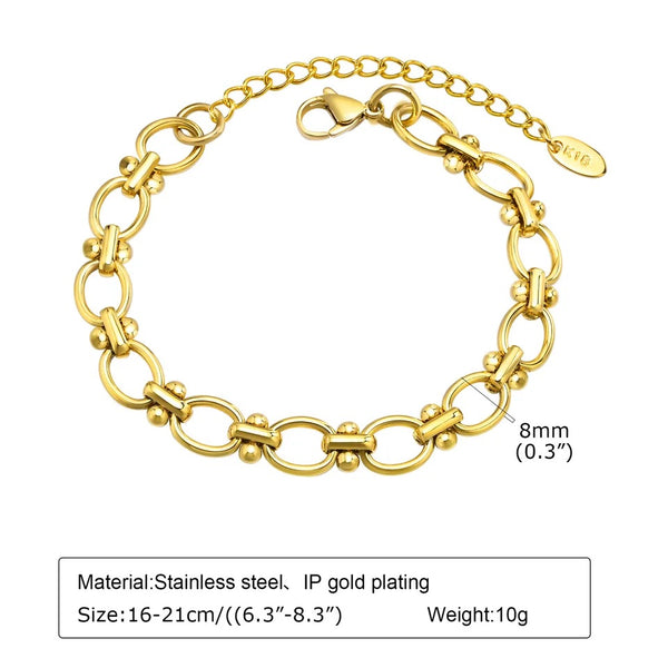 SENSATION | Tarnish Free | Gold Chunky Oval Link | Bracelet