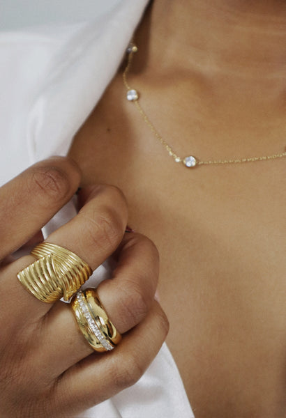 MALIBU RING | Tarnish Free | Adjustable | Gold Hug Ring