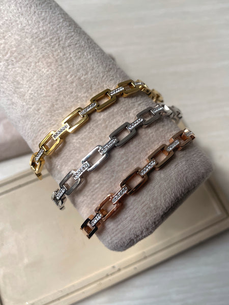 TONIA | Tarnish Free | Gold/Silver/Rose-Gold | Cubic Zirconia | Bangle