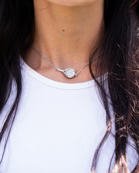 PADEL STUDDED | Tarnish-Free | Stainless Steel | Cubic Zirconia | Gold/Silver | Padel Necklace/Bracelet