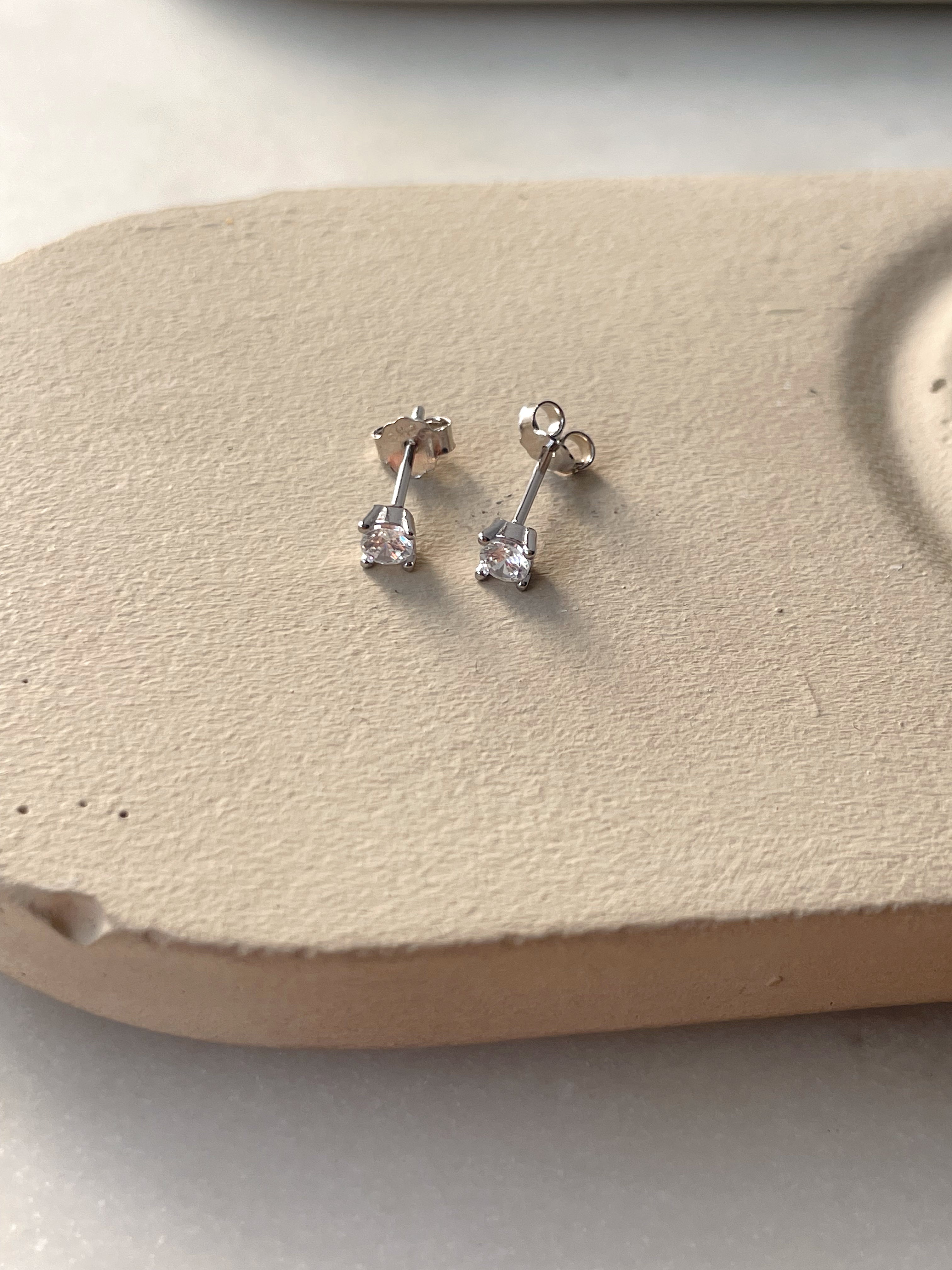 CLASSIC STUDS | S925 Sterling Silver | 18ct Gold Plated | Cubic Zirconia |  Stud Earring