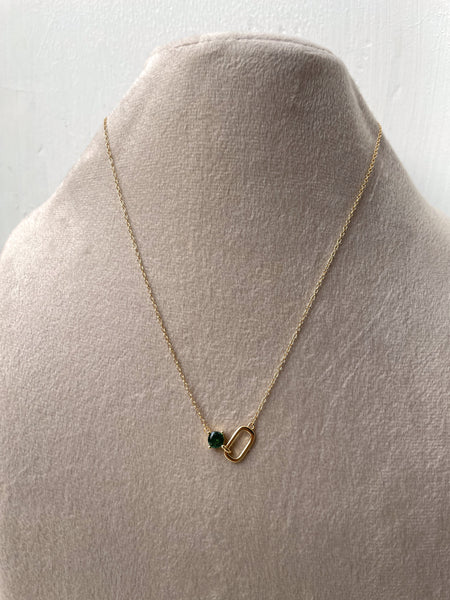 MARZIA | S925 Sterling Silver I 18ct Gold Plated I Cubic Zirconia | Interlinked Necklace