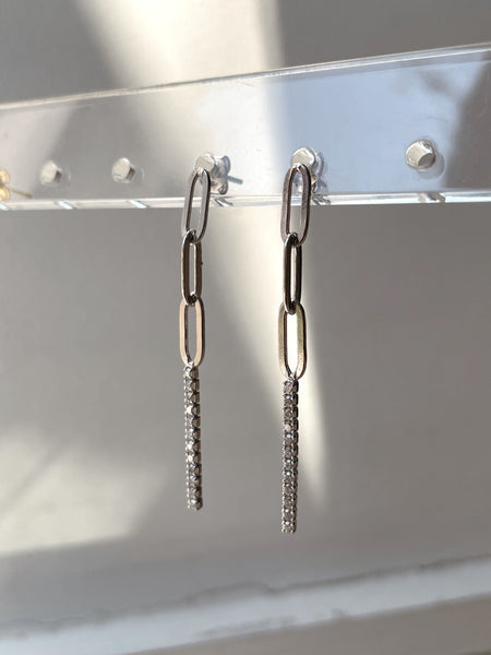 MAY | S925 Sterling Silver | 18k Gold/Platinum Plated I Link and Cubic Zirconia | Earring  hi