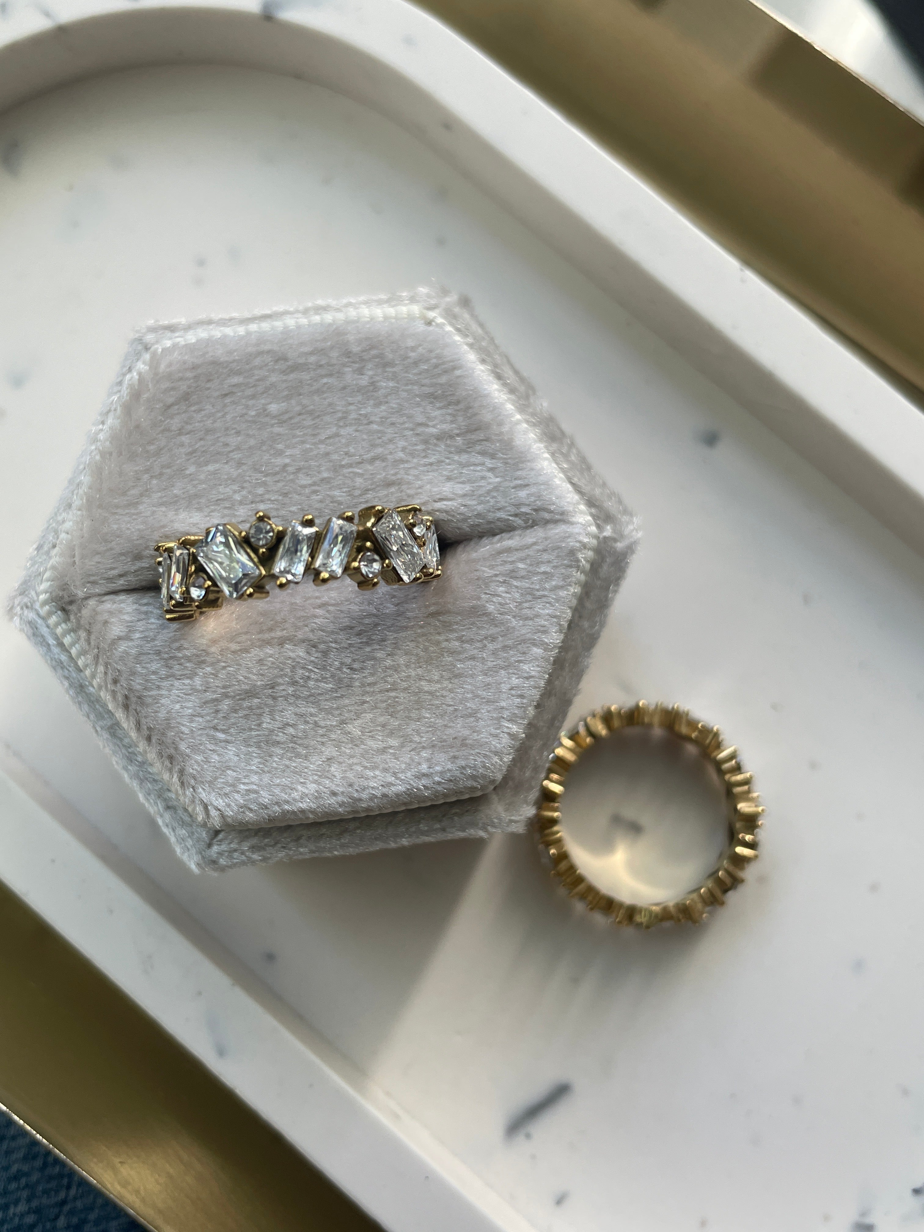 EMBELLISH| Tarnish-Free|Multi-cut jewel encrusted eternity ring