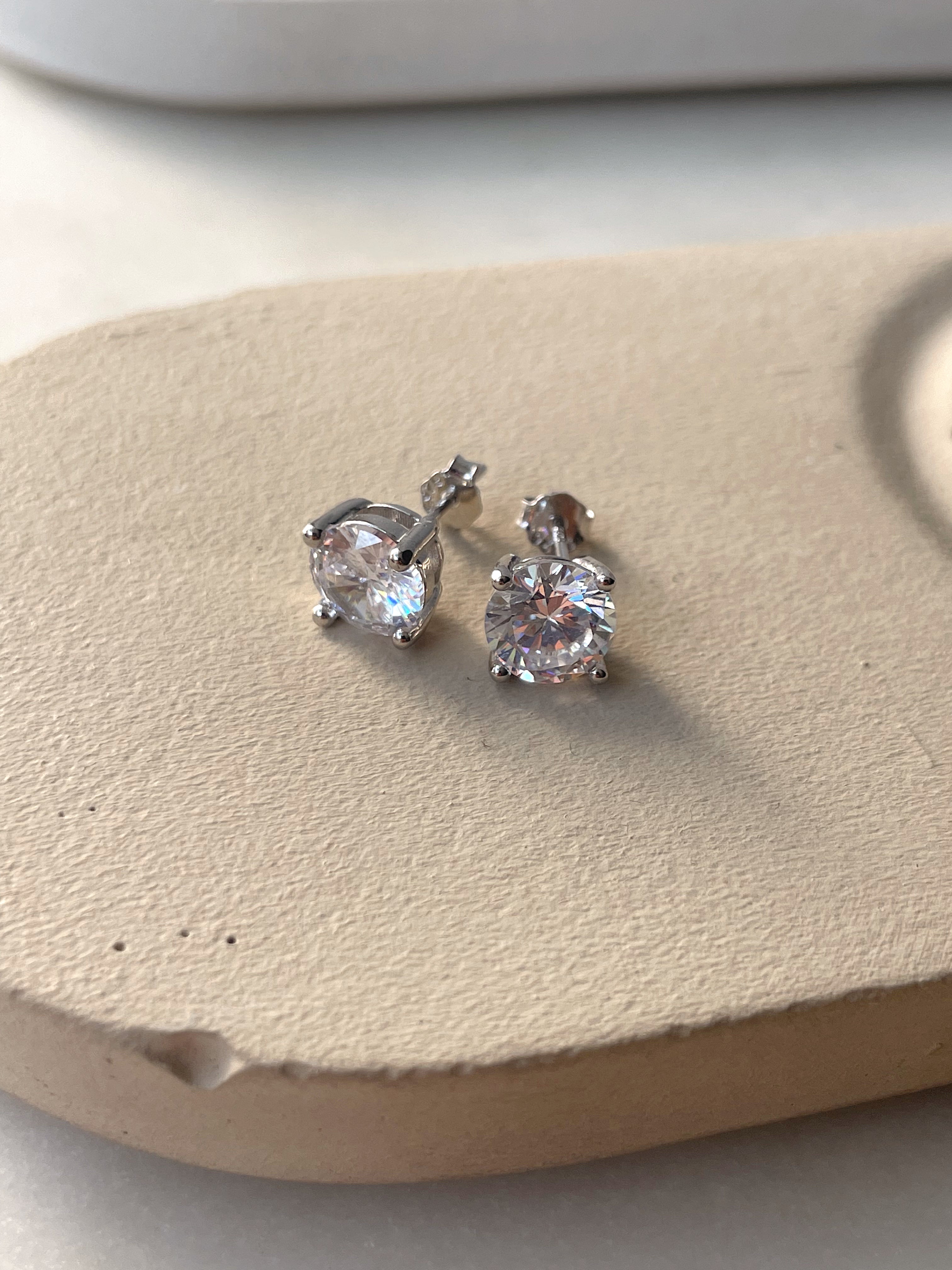 CLASSIC STUDS | S925 Sterling Silver | 18ct Gold Plated | Cubic Zirconia |  Stud Earring