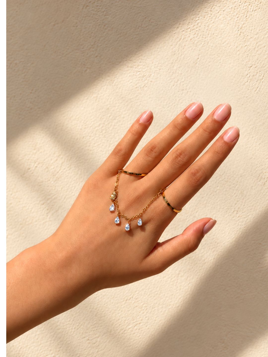 ETHEREAL| TARNISH-FREE| GOLD DUO-LINKED RING