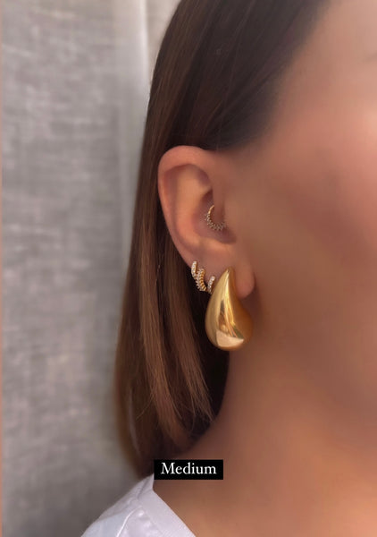 KYLIE | Gold/Silver Plated | Chunky Drop Stud | Earrings | Tarnish Free