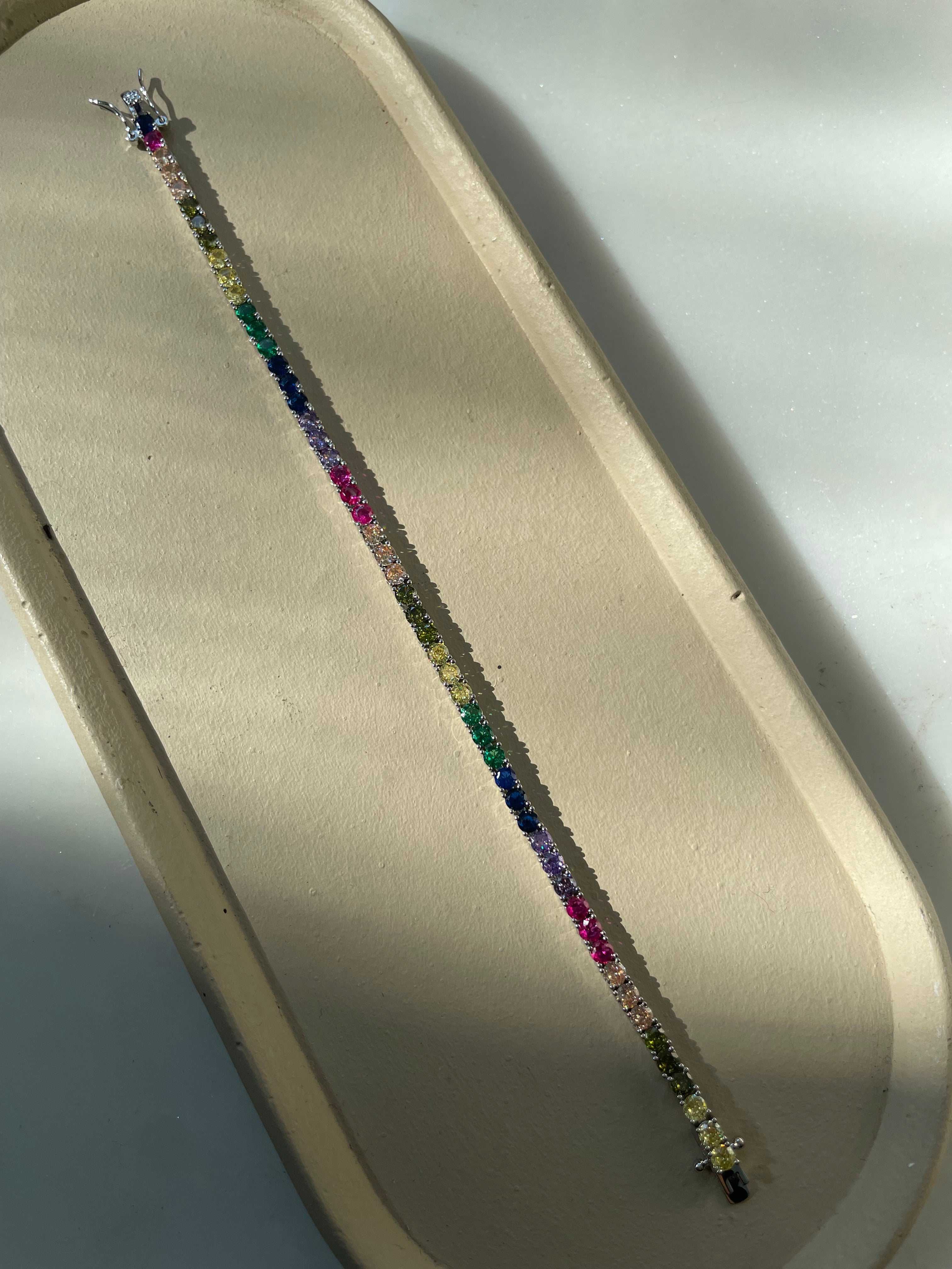 DIAMOND CONFETTI|Multicolour Tennis Bracelet
