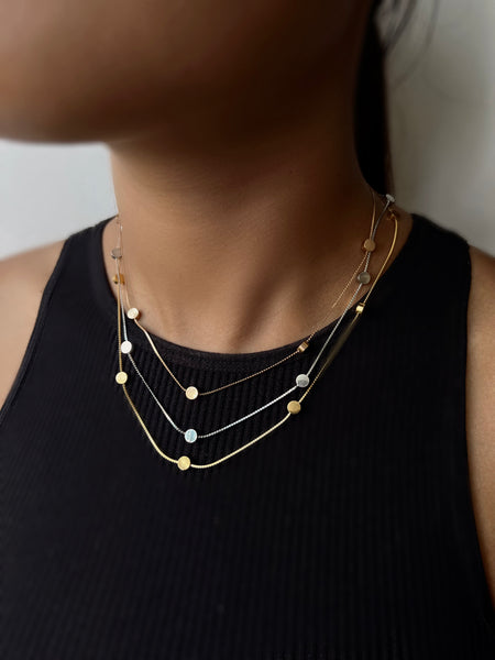 DARLA | Gold/Silver/Rose Gold Minimal ball Necklace