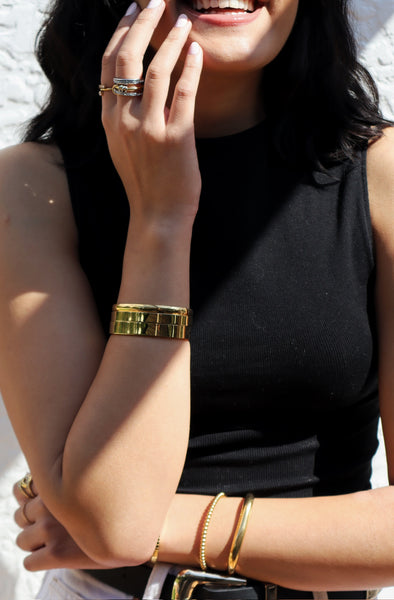 COURTNEY | Tarnish Free | Gold/Silver | Plain Bangle