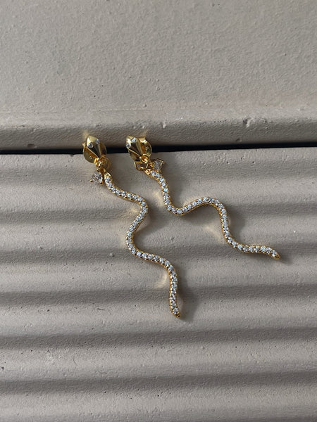 MEDUSA | S925 Sterling Silver | 18ct Gold/Silver Plated | Snake Stud Earrings