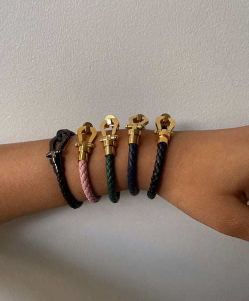 ANCHOR | Tarnish Free | Stainless Steel | Leather Bracelet (1 piece)