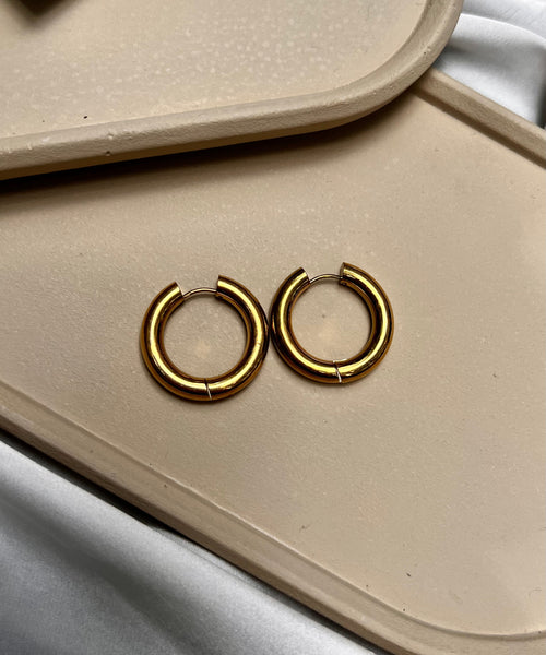 GEMMA | Tarnish Free | Gold Chunky Hoop | Earrings (5 sizes)