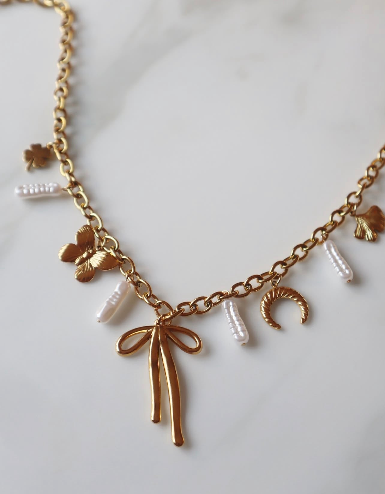LACY| Tarnish-Free| Charm Necklace