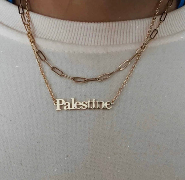 FOR PALESTINE I Tarnish Free I 18k Gold Plated Stainless Steel Palestine Necklace