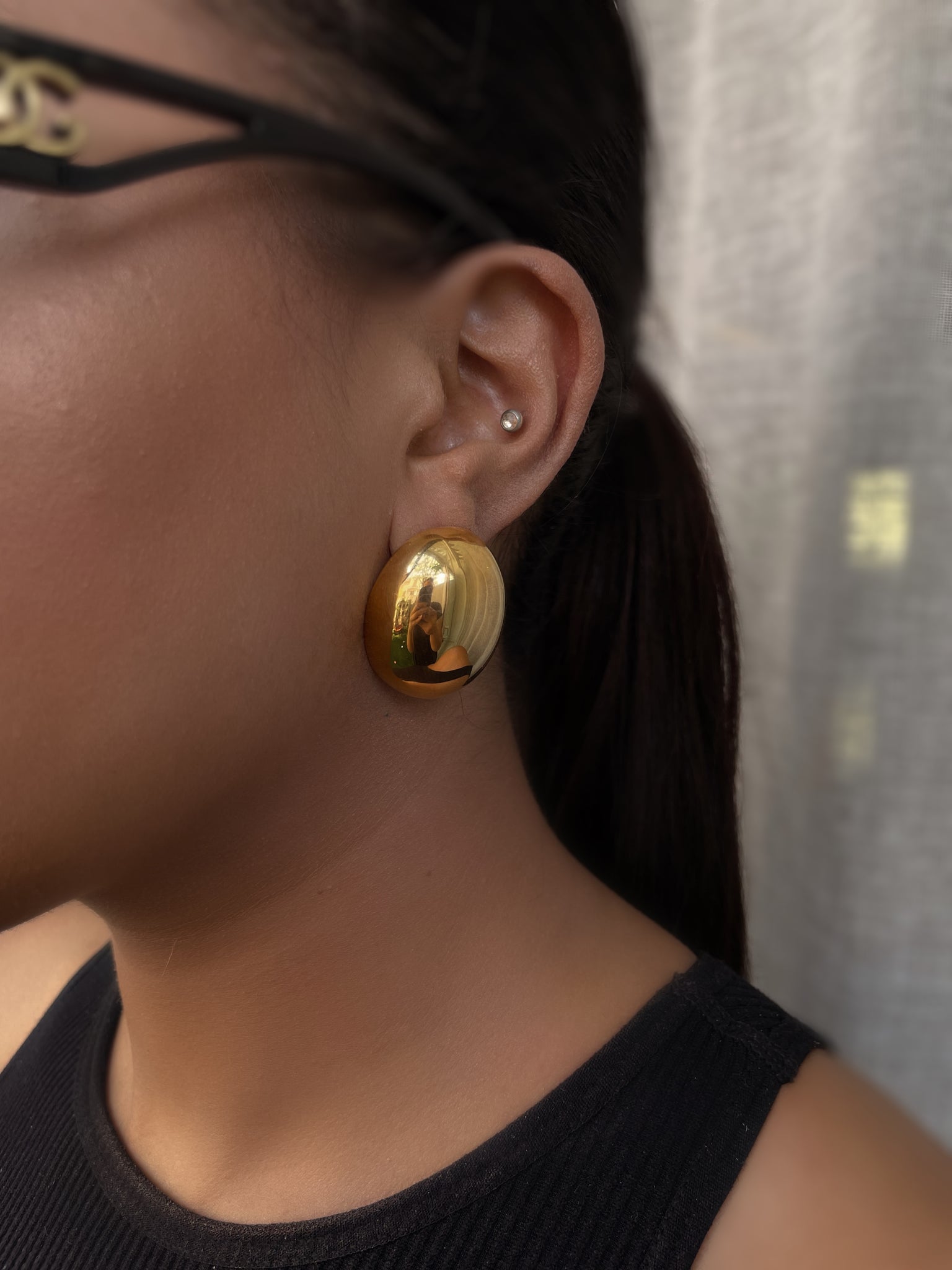 DOME| Tarnish Free | Gold/Silver Oval Earring