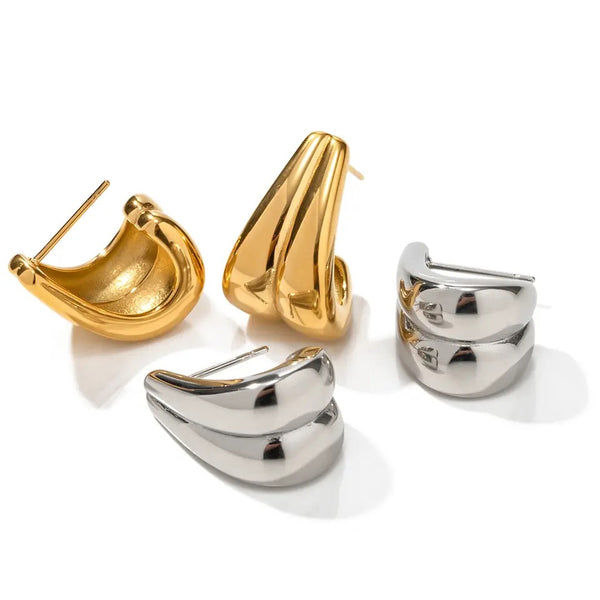 BRAVE | Tarnish-Free | Chunky Earrings | Gold/Silver