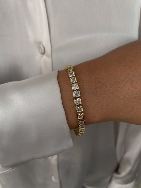 RITZY | Stainless Steel | Gold/Silver Luxury Cubic Zirconia | Tennis Bracelet
