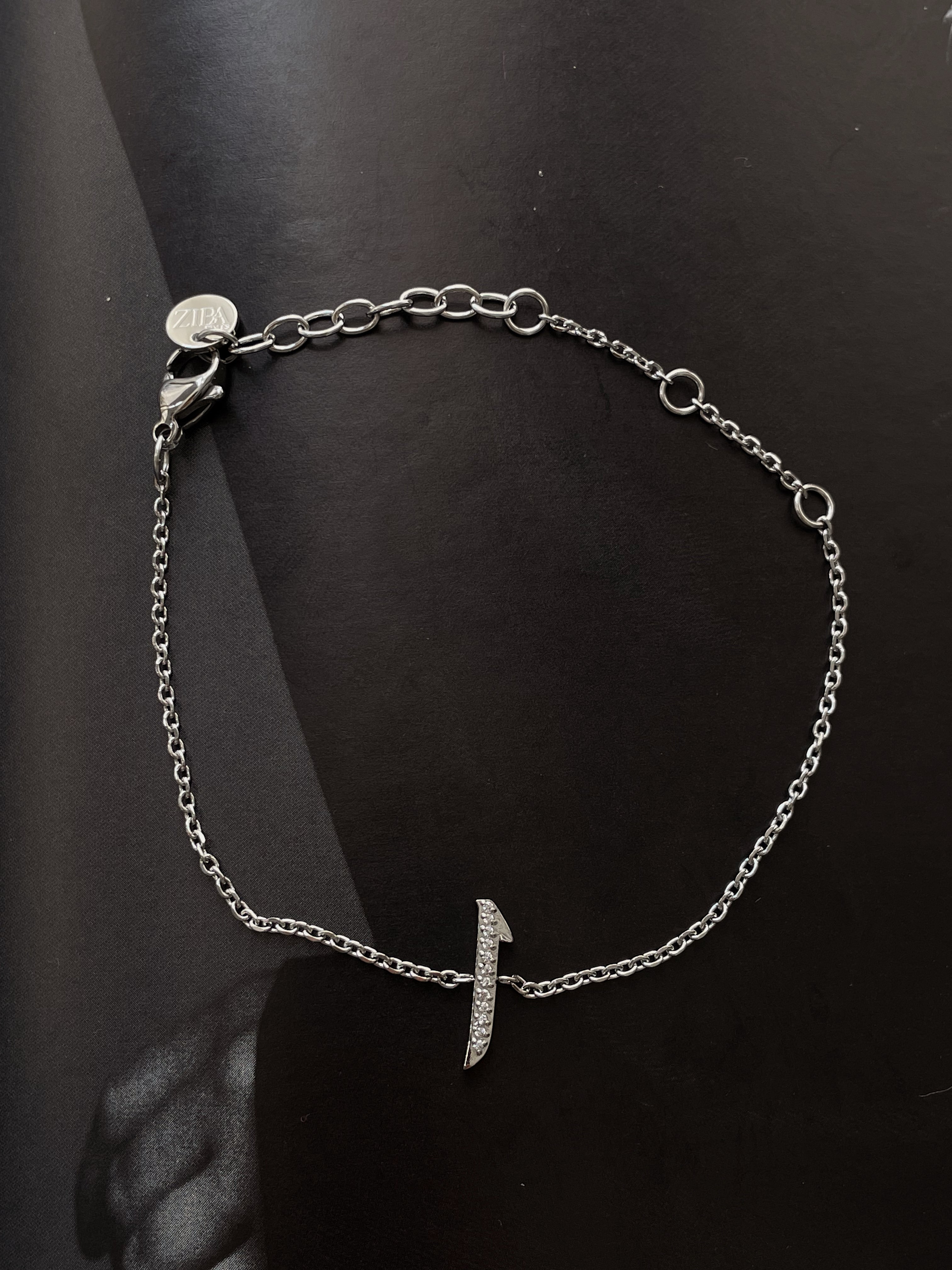 DAZZLING ARABIC INITIAL BRACELETS I Kids/Adults | Tarnish Free | Stainless Steel I 18ct gold/ rhodium plated Cubic Zirconia