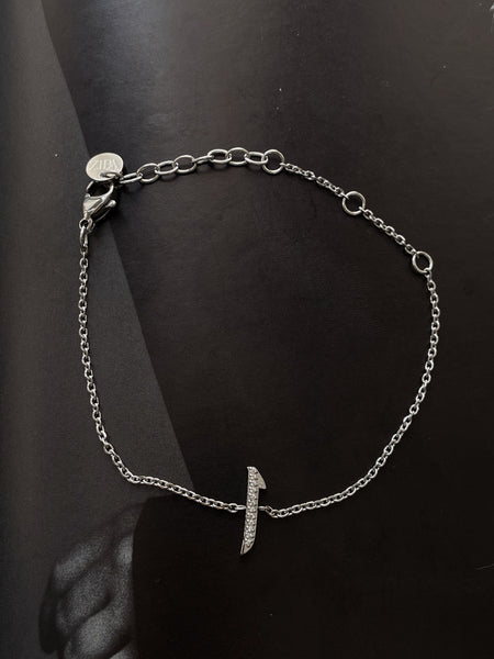 DAZZLING ARABIC INITIAL BRACELETS I Kids/Adults | Tarnish Free | Stainless Steel I 18ct gold/ rhodium plated Cubic Zirconia