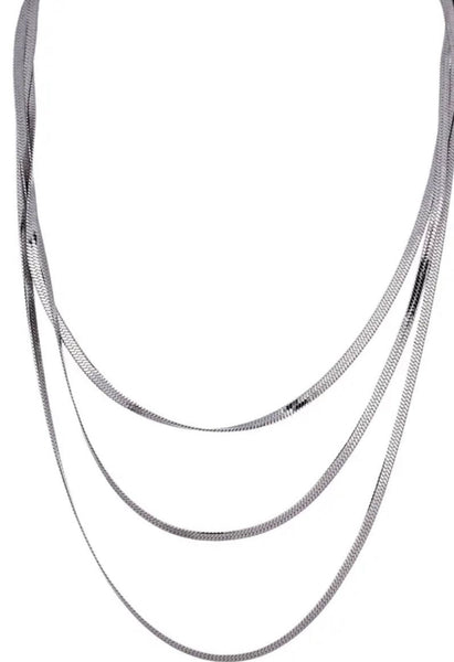 VANCOUVER | Tarnish Free | Triple Layer Gold/Silver Snakechain |  Necklace