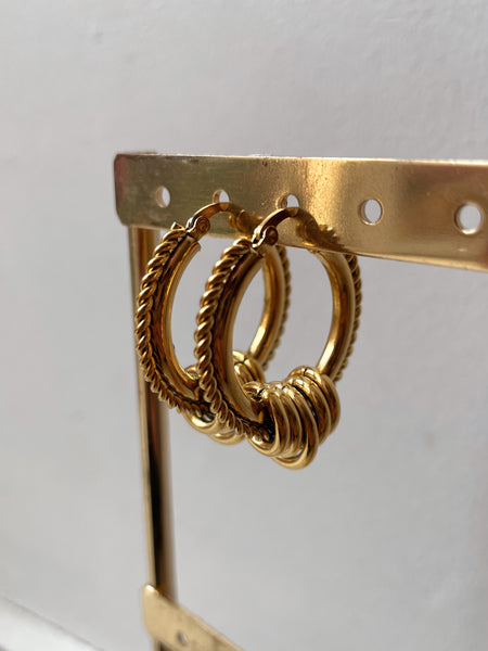 EMBER | Tarnish Free | Gold Plated Woven Hoops | Earring