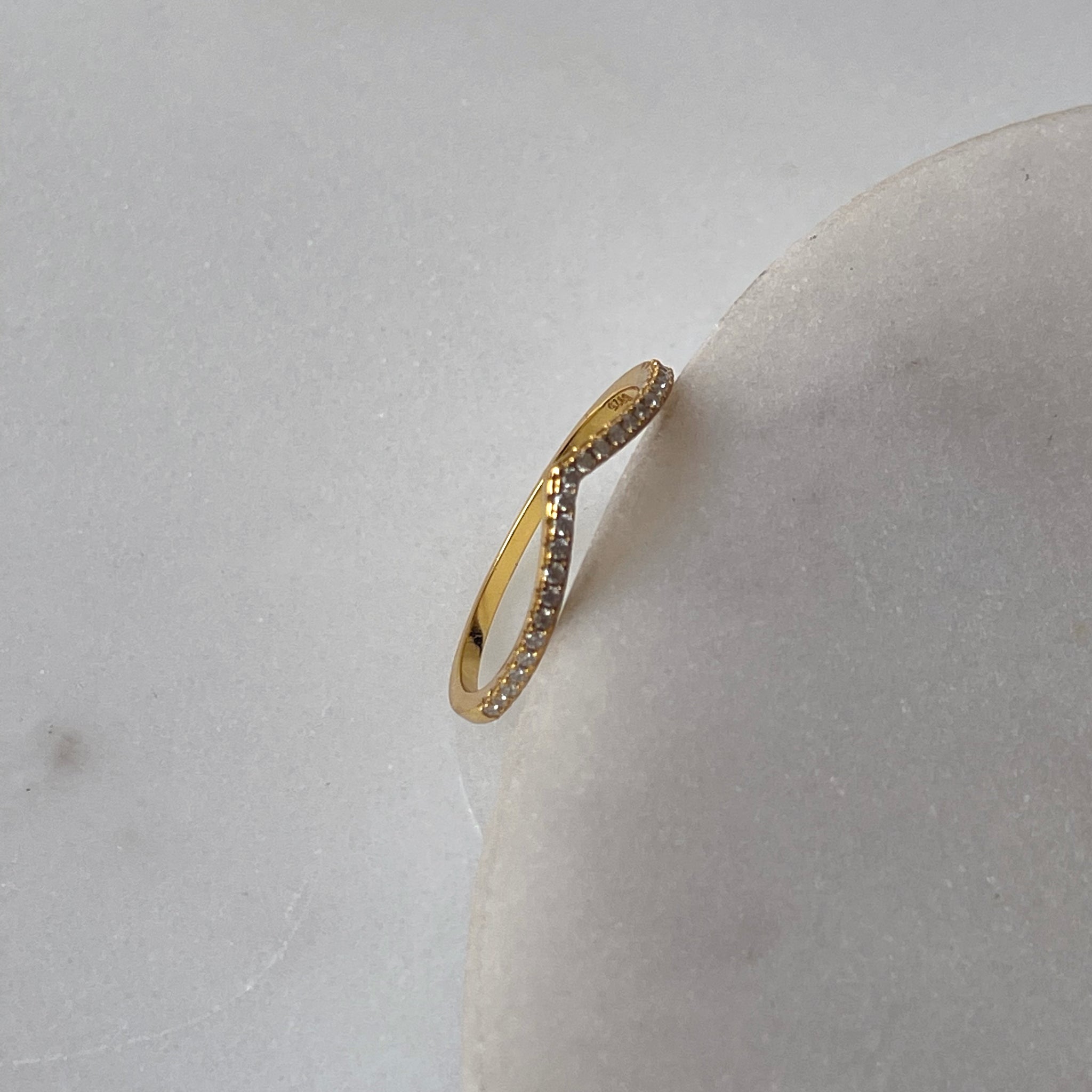 ELSA | Tarnish Free | S925 Sterling Silver I 18k Gold Plated I Cubic Zirconia Encrusted | Ring