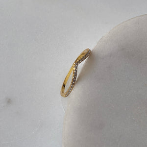 ELSA | Tarnish Free | S925 Sterling Silver I 18k Gold Plated I Cubic Zirconia Encrusted | Ring