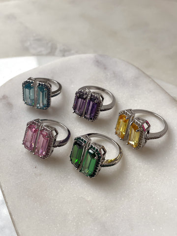 STACIE I Luxury Open Ring | AAA Grade Cubic Zirconia | Adjustable